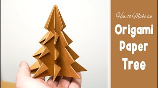 How to Make an Origami Paper Tree | Cute DIY Christmas Ornament | Easy Papercraft Tutorial