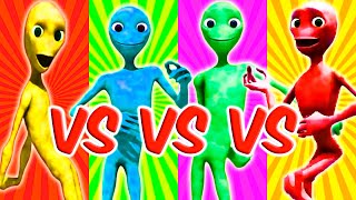 COLOR DANCE CHALLENGE Green Alien VS Me Kemaste VS Dame Tu Cosita Funny Alien dance challenge