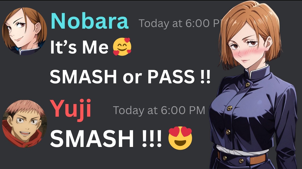 Jujutsu Kaisen Characters Play SMASH or PASS...😍 |  Jujutsu Kaisen Discord Server