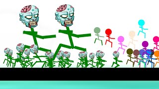 Zombie RUN  - Colour Stickmen Survival Race (  Algodoo sTICKMAN ) screenshot 5