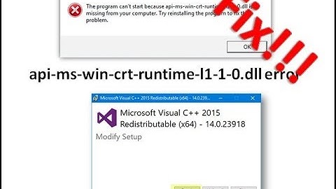 How to Fix / Repair api-ms-win-crt-runtime-l1-1-0.dll error / Missing
