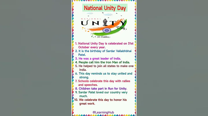 Essay on National Unity Day | Rashtriya Ekta Diwas | Sardar Vallabhbhai Patel birthday (31 October)