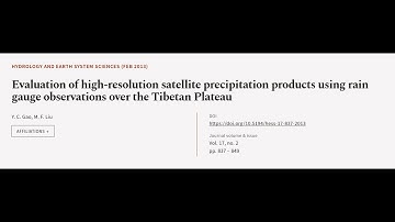 Evaluation of high-resolution satellite precipitation products using rain gauge obser... | RTCL.TV