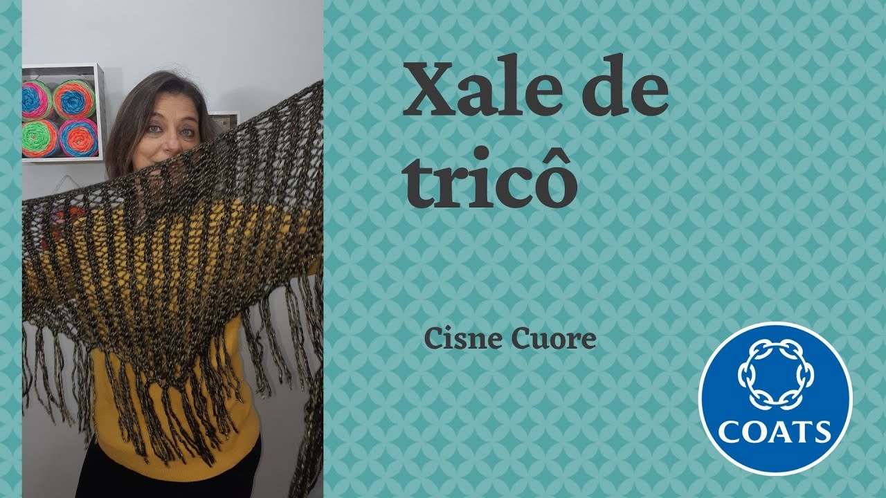 Xale de tricô  #comoaumentarcomlaçadas #cisnecuore