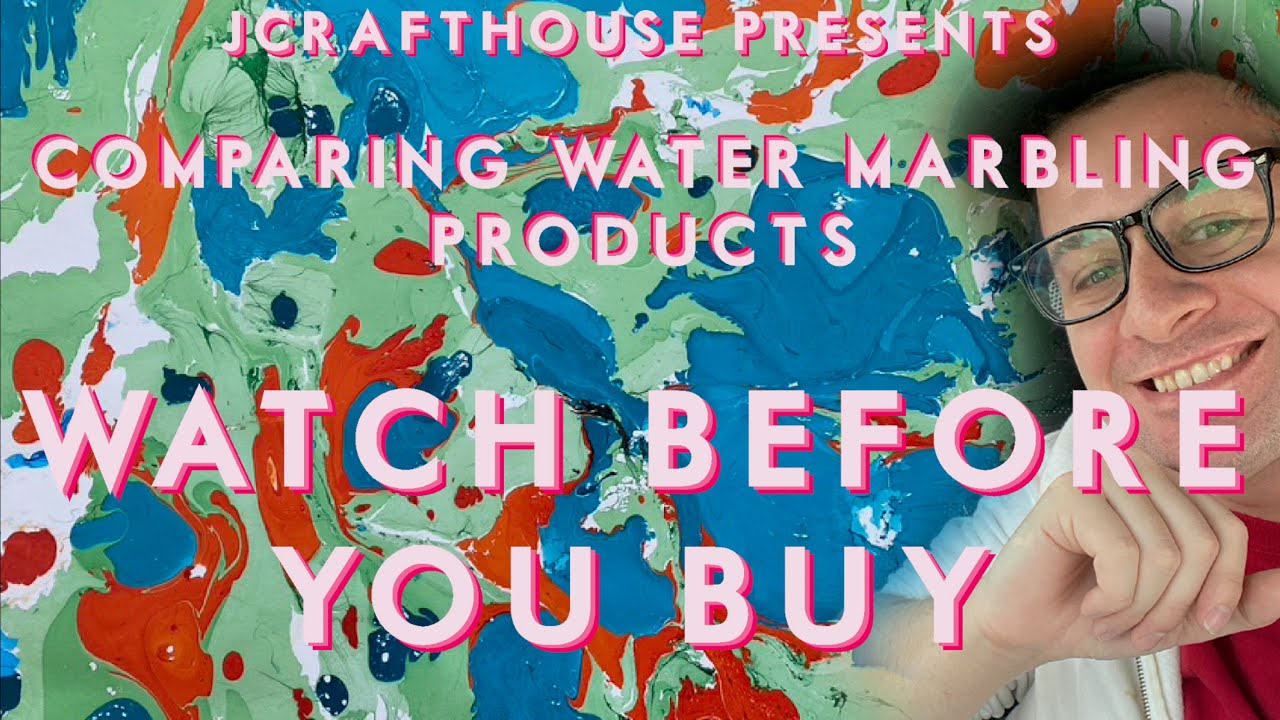PAPER MARBLING REVIEW. WATCH BEFORE YOU BUY, OR ELSE! Jacquard, Marabu and More! Acrylic Pour