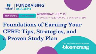 Foundations of Earning Your CFRE: Tips, Strategies, and a Proven Study Plan