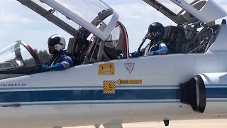 Artemis II astronauts arrive in jets at Kennedy Space Center ahead of moon mission launch