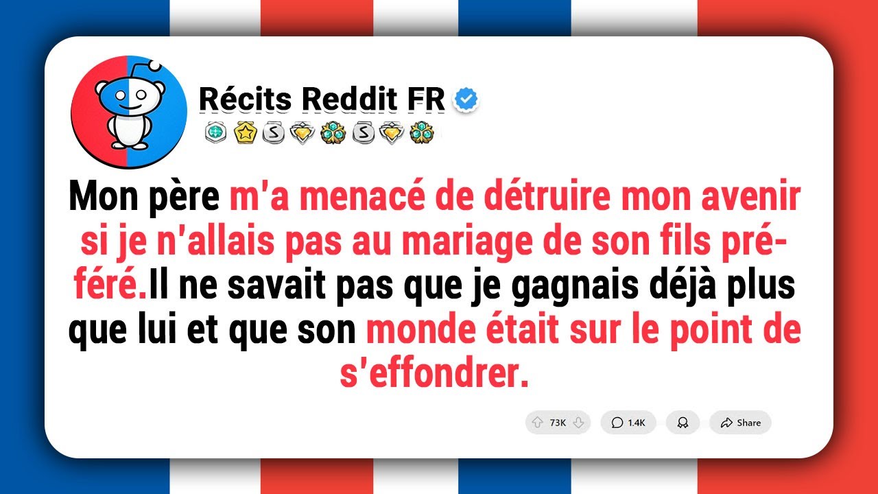Mon père m’a forcé à assister au mariage de son fils préféré, ou il annulait mes études.Il ne s’atte