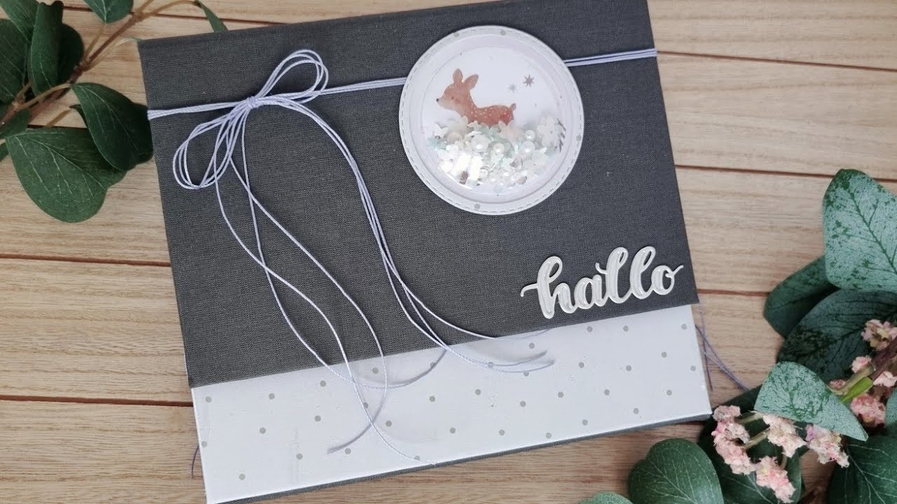 Leporello Minialbum, Scrabbook, Baby Album basteln, mit Material von Cafe Constanze