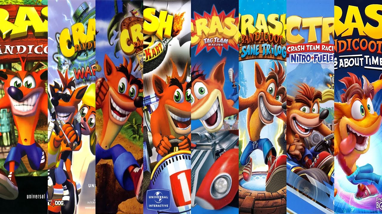 Crash Bandicoot PlayStation Evolution PS1 - PS5 (1996-2020) 