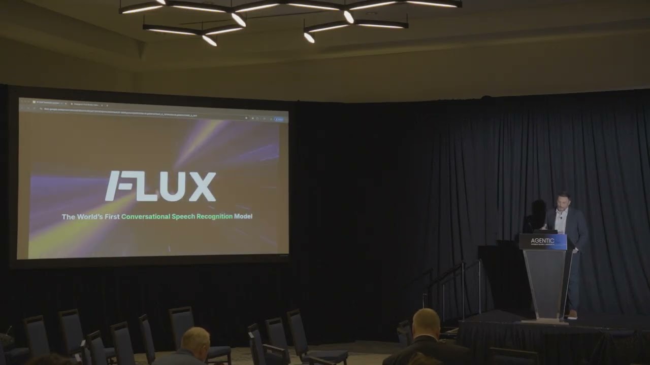 Deepgram voice AI agent demonstration showing real-time transcription