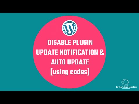 How to disable WordPress plugins update notification & auto update plugins (using codes only)? 2021!