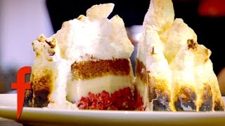 An absolute classic. layers of sponge and ice cream wrapped in italian
meringue. the f word's bold, modern mischievous take on world food
combines...