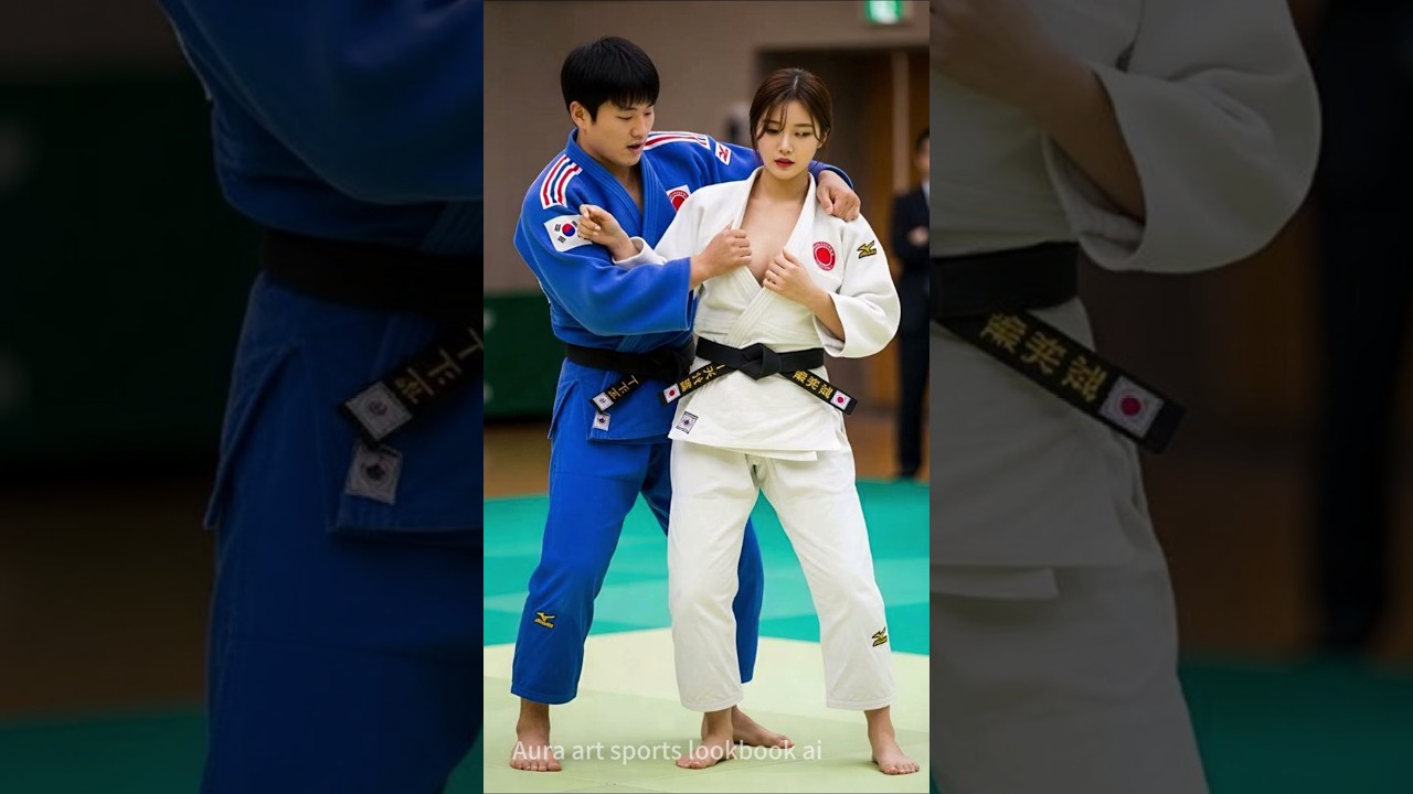 視点がブレない屈強な男性柔道家 #ai #judo #athlete #かわいい #美女 #sports