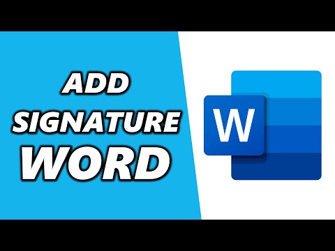 How To Add A Signature To A Word Document