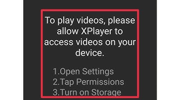 Xplayer access Allow video on device permission || turn on Storage problem solve