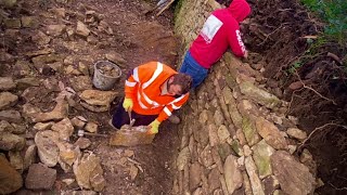 Dry Stone Walling - Retaining Rebuild 4