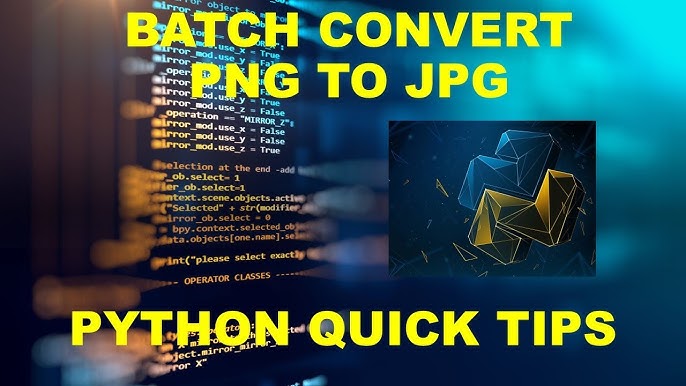 Convert files from jpg to png and vice versa using Python