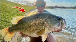 FISHING POND W/ BIGGEST NEW JERSEY BASS! (KICKED OUT)