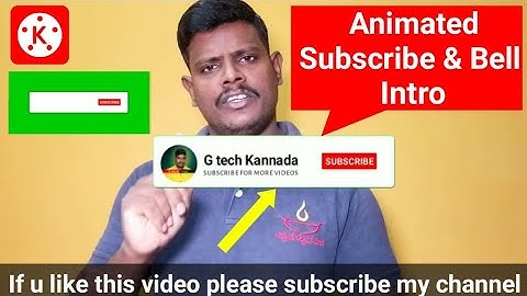 Youtube animated subscribe & Bell intro Green screen video tutorial tech viewer Guna || bell intro