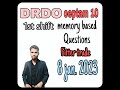 DRDO PAPER DRDO Ceptam 10 Paper Analysis | DRDO GK & TECHNICAL QUE. MEMRY Based on 8 JAN 23 Shift 1