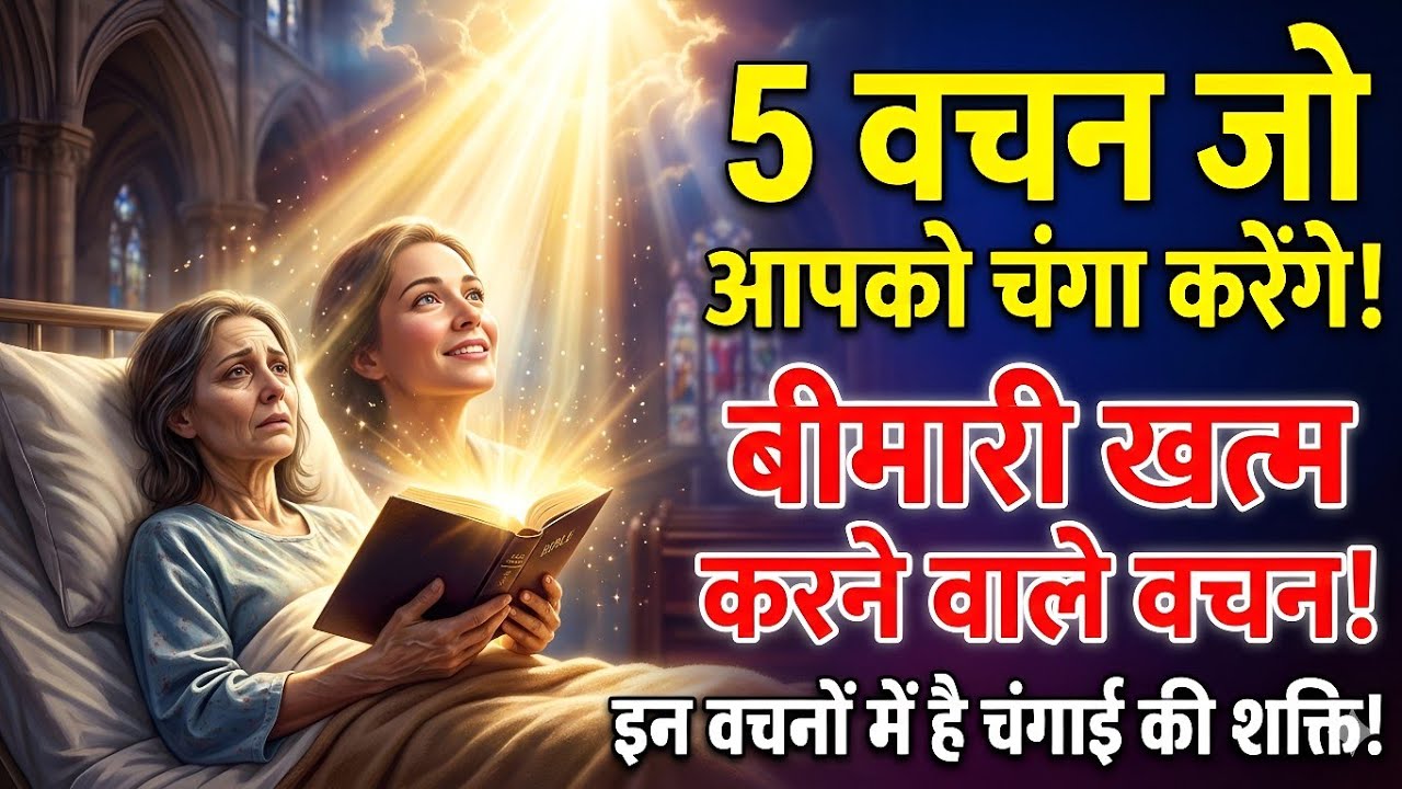 🔴 क्या आप बीमार हैं? | बीमारी के लिए बाइबल के 5 वचन | मिलेगी चंगाई! | बस इन 5 वचनों पर विश्वास करें।