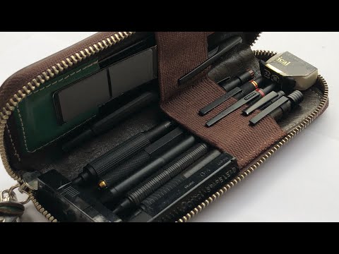 高級文具セット!大人感のある黒統一筆箱(バラ売り要相談) 文房具を楽しむ筆箱紹介】文房具好き大学生の黒統一された筆箱