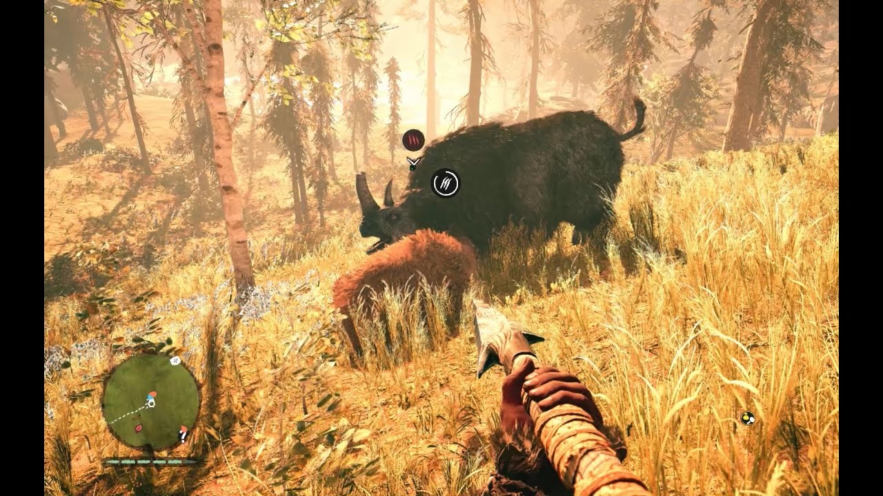 Far Cry Primal - Brown Bear vs Wolly Rhino
