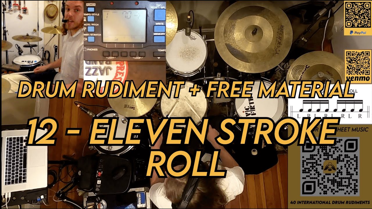 12 - Eleven Stroke Roll - Drum Rudiments - Caio Moskalkoff