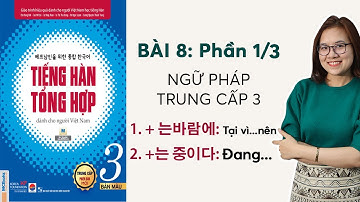 [BÀI 8 -  PHẦN 1/3] NGỮ PHÁP TIẾNG HÀN TỔNG HỢP TRUNG CẤP 3