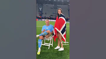 Haaland And his Girlfriend's Beautiful Moment☺️🥺 #football #haaland