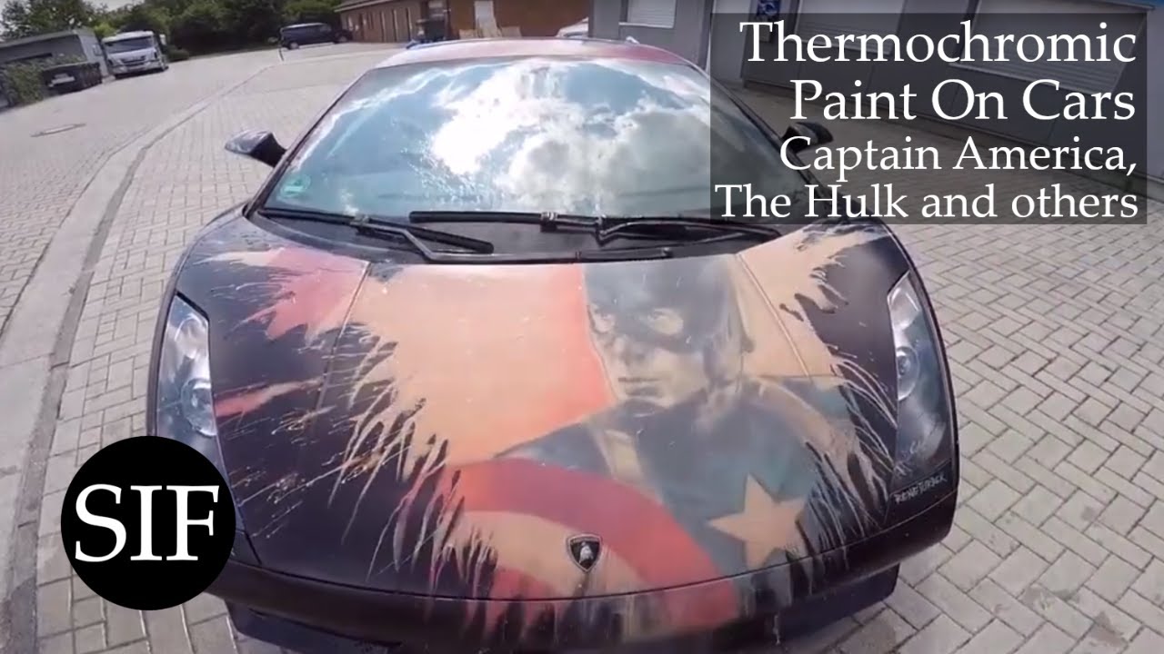 Thermochromic Paint On Cars Captain America, The Hulk and others