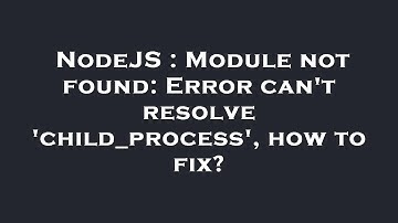NodeJS : Module not found: Error can