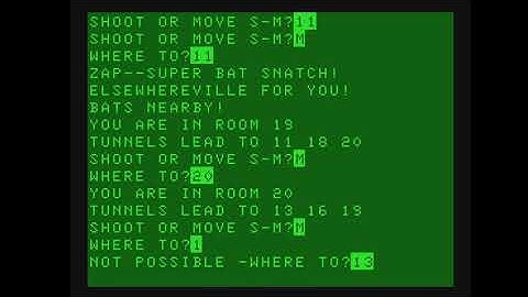 Hunt the Wumpus - (198x) - APF Imag Machine - WIN!
