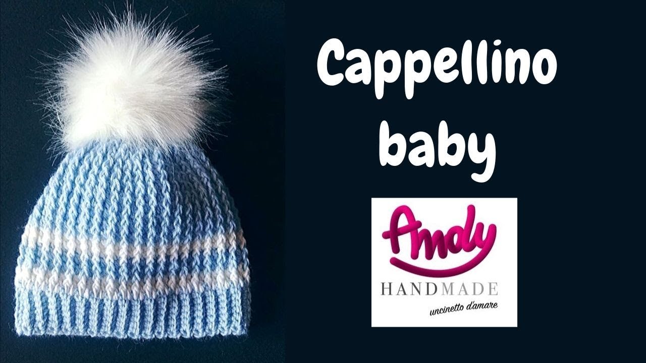 TUTORIAL Cappello bambino uncinetto semplice - YouTube