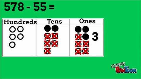 Subtracting place value disks