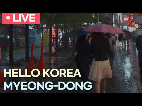 [Live] Seoul, MyeongDong Street. Winter Rain? Snow? Walking Together!
