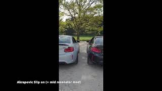 BMW M2 Competition Lightweight (ab OPF) vs Akrapovic Slip on Sound Nr. 2