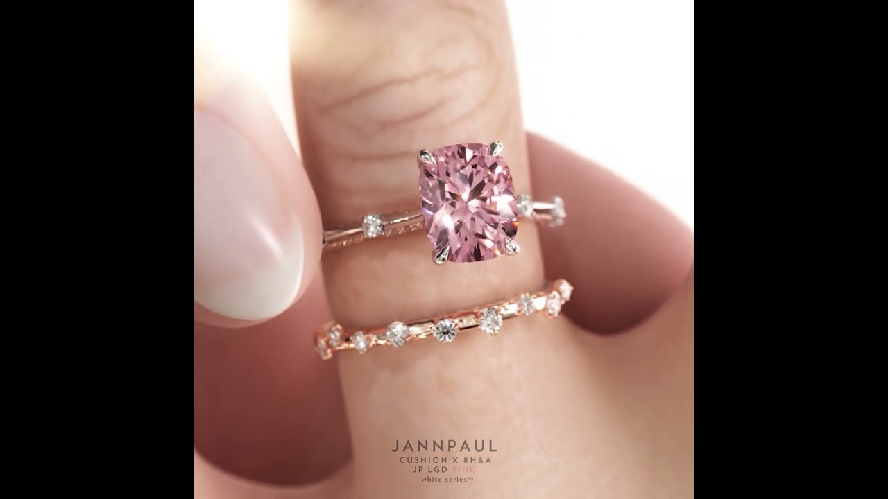 Cushion Cut Pink Diamond Engagement Ring | HX Jewelry