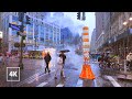 New york 4k  rain walk  manhattan walking tour