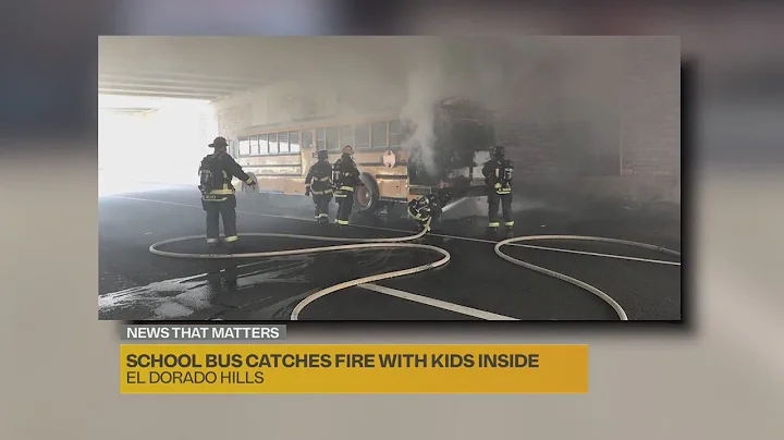 Students evacuate school bus after it catches fire