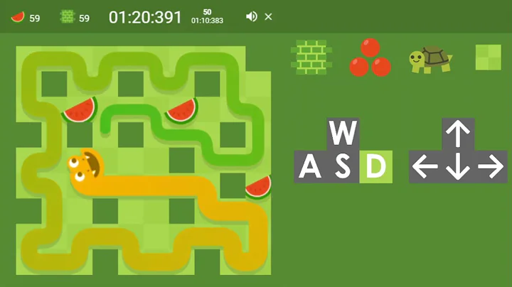 Google Snake: Wall, Slow, 3, Small