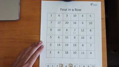 Four in a Row Math Game (K-2)