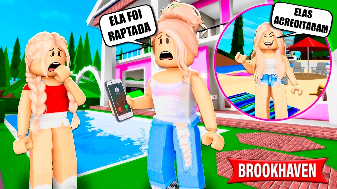MINHA IRMÃ FINGIU QUE FOI SEQUESTRADA! | Historinhas Brookhaven RP | Roblox