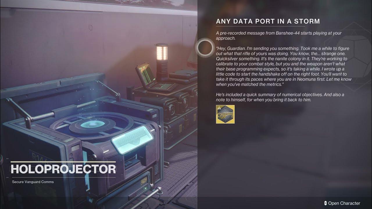 Quicksilver Storm Catalyst Quest Pickup Neomuna (Any Data Port In A