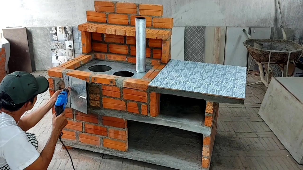 DIY wood stove combined with oven is wonderful # 149 - YouTube