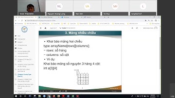 Chapter Array Part2: Lesson and examples  two dimensional array in C/C++
