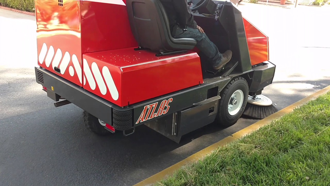 Mar-co Equipment Powerboss Atlas Sweeper Demonstration