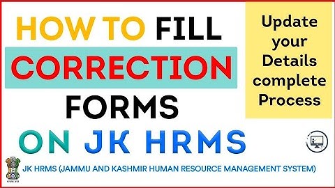 jk HRMS all form submit/correction form #jkhrms #allformcorrection #correction #hrms #jk#employees