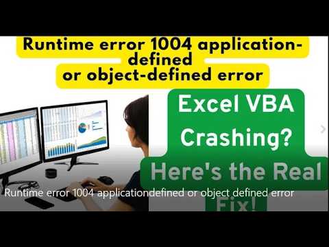 Run-time Error 1004– Fix Application-Defined or Object-Defined Error (Excel VBA)|run time error 1004